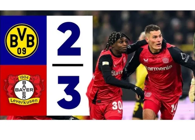 Leverkusen thắng kịch tính Dortmund tỷ số 3-2 trên sân Signal Iduna Park