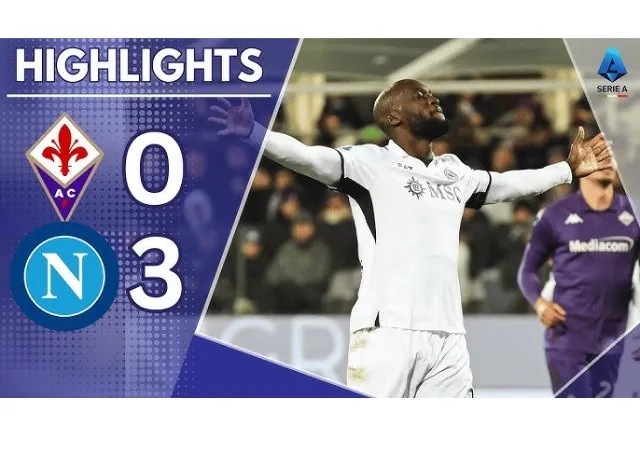 Lukaku tỏa sáng giúp Napoli đánh bại Fiorentina lên đỉnh top 1 serie A