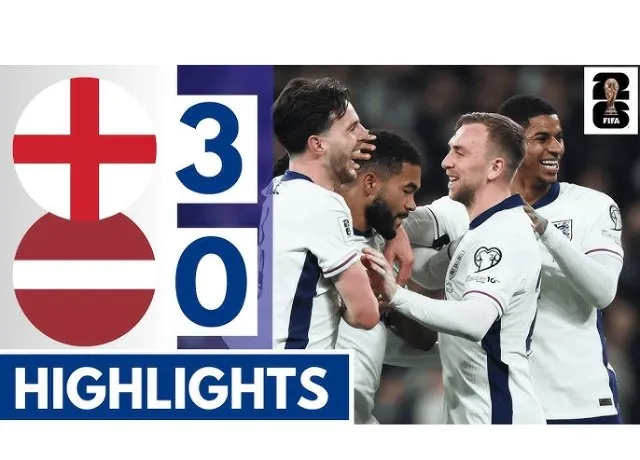 Đội tuyển Anh đánh bại Latvia 3-0 trên sân Wembley