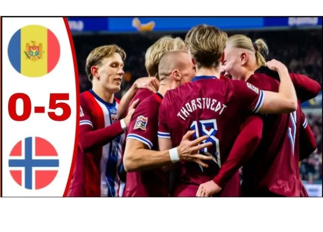 Na Uy vùi dập chủ nhà Moldova tỷ số đậm 5-0