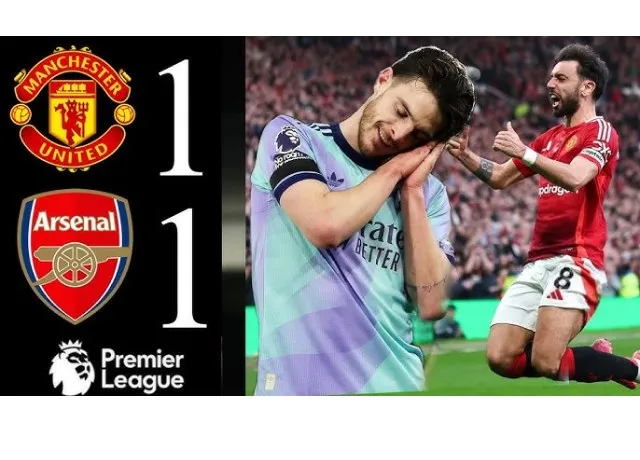 MU xuất sắc cầm hòa Arsenal 1-1 trên sân nhà Old Trafford