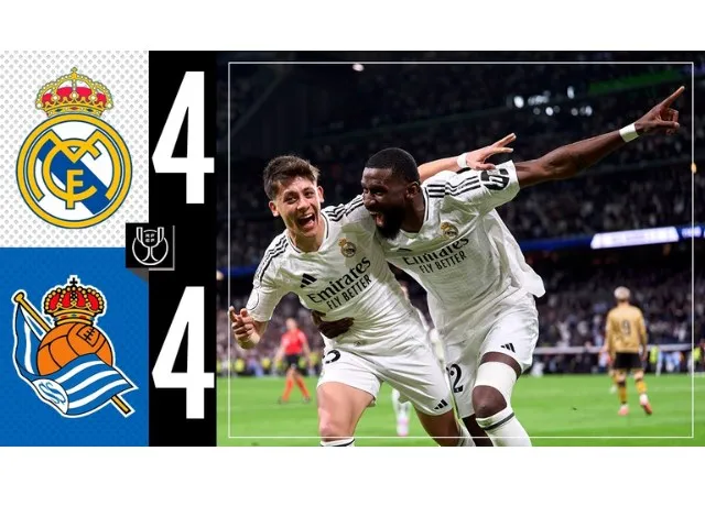 Hòa Sociedad tỷ số điên rồ 4-4 Real vào chung kết cúp nhà vua