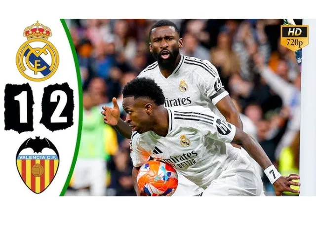 Real Madrid thua đau 1-2 trước Valencia trên sân nhà sau 17 năm