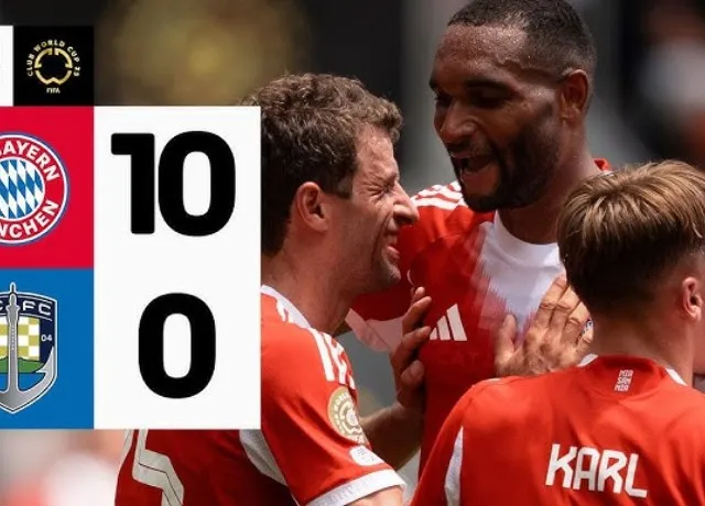 Bayern vùi dập Auckland City với tỷ số kinh hoàng 10-0