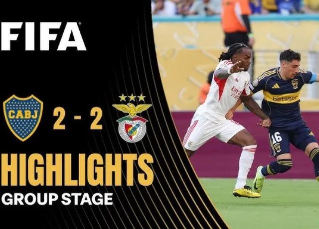 Boca Juniors hòa tỷ số 2-2 với Benfica trong trận cầu kịch tính