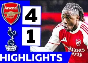 Arsenal vs Tottenham pháo thủ thắng 4-1 trong derby Bắc London 