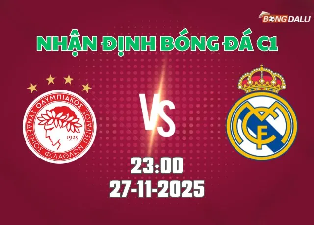 Nhận định bóng đá Olympiacos vs Real Madrid 03h00 ngày 27/11