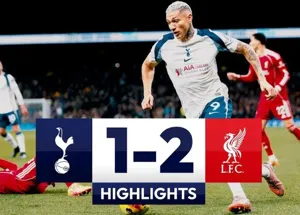 Tottenham thua Liverpool 1-2 vòng 17 Premier League